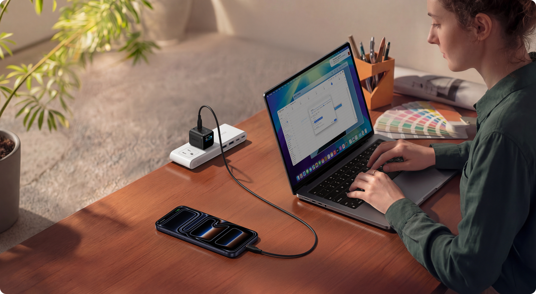 Anker Nano A121D Smart Display GaN Fast Charger - 45W