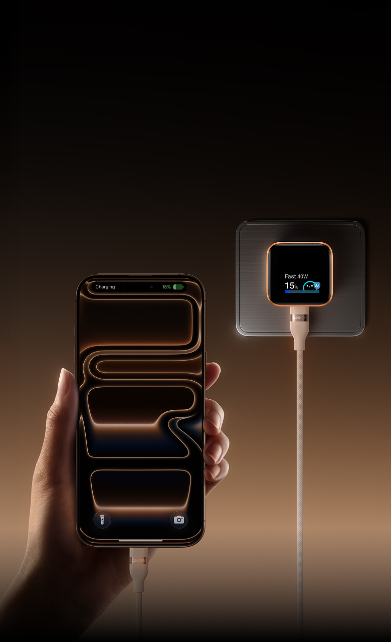 Anker Nano A121D Smart Display GaN Fast Charger - 45W