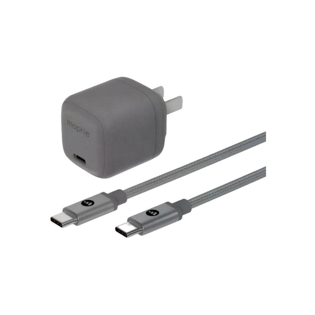 Mophie 30W GaN fast charger + 1M C TO C 60W braided cable